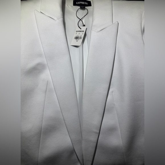 NWT✨Express White Blazer Columnist Open Front Boyfriend Size XS - Picture 5 of 9